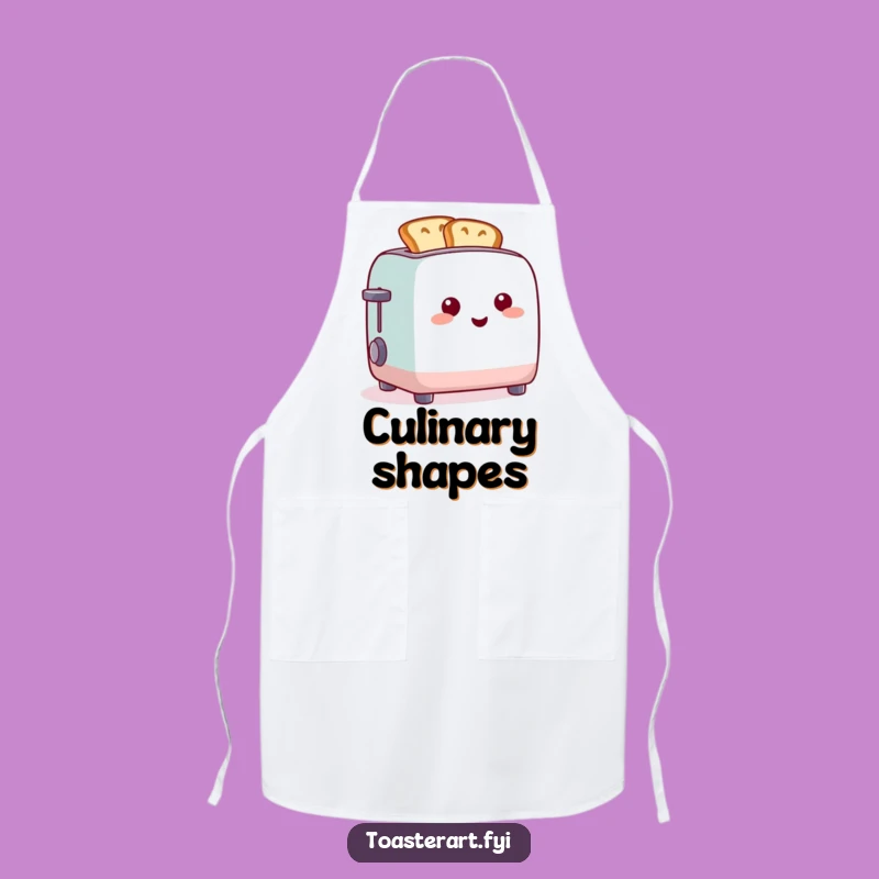Funny Toaster Toast Shapes Apron: Cook with Artistic Breakfast Flair!