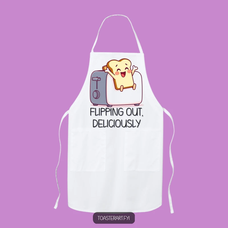 Funny Toast Leap Apron: Kitchen Joy & Hilarious Style for Cooks