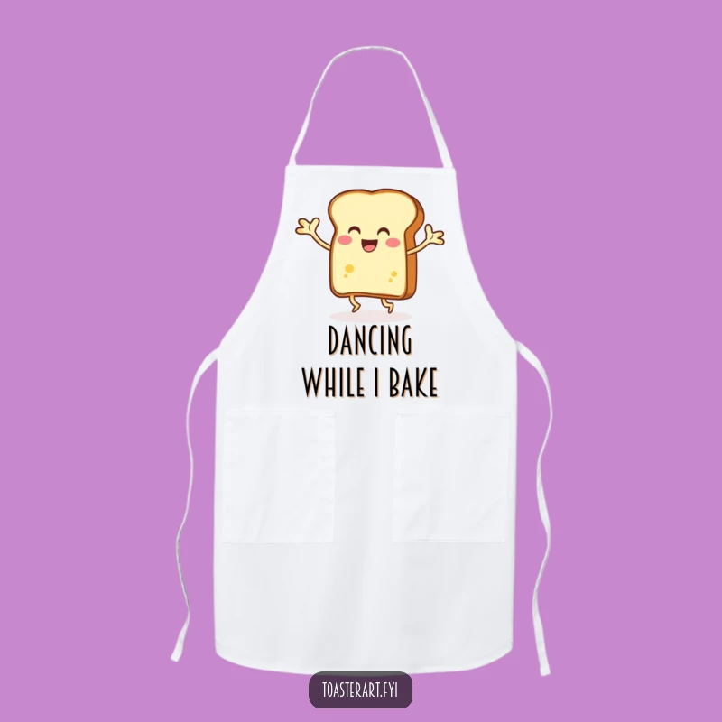 Funny Dancing Toast Apron, Buttery Arms, Kitchen Dance Party
