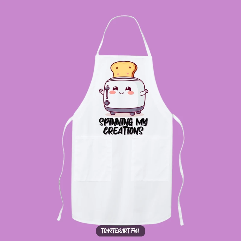 Funny Spinning Toaster Apron: Playful Kitchen Fun, Ideal Humorous Cook Gift