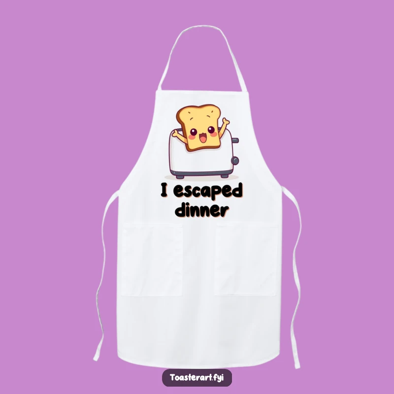 Funny Surprised Toast Apron - Kitchen Character Attire for Humorous Cooks
