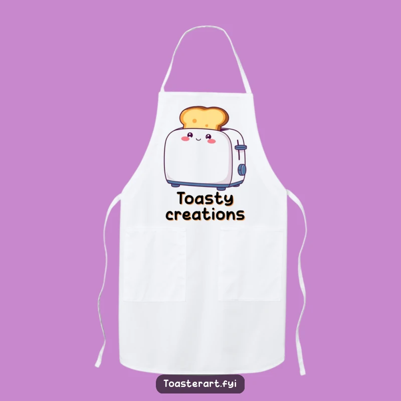 Funny Toast Pop Apron: Giggling Character Kitchen Wear for Cheerful Cooks