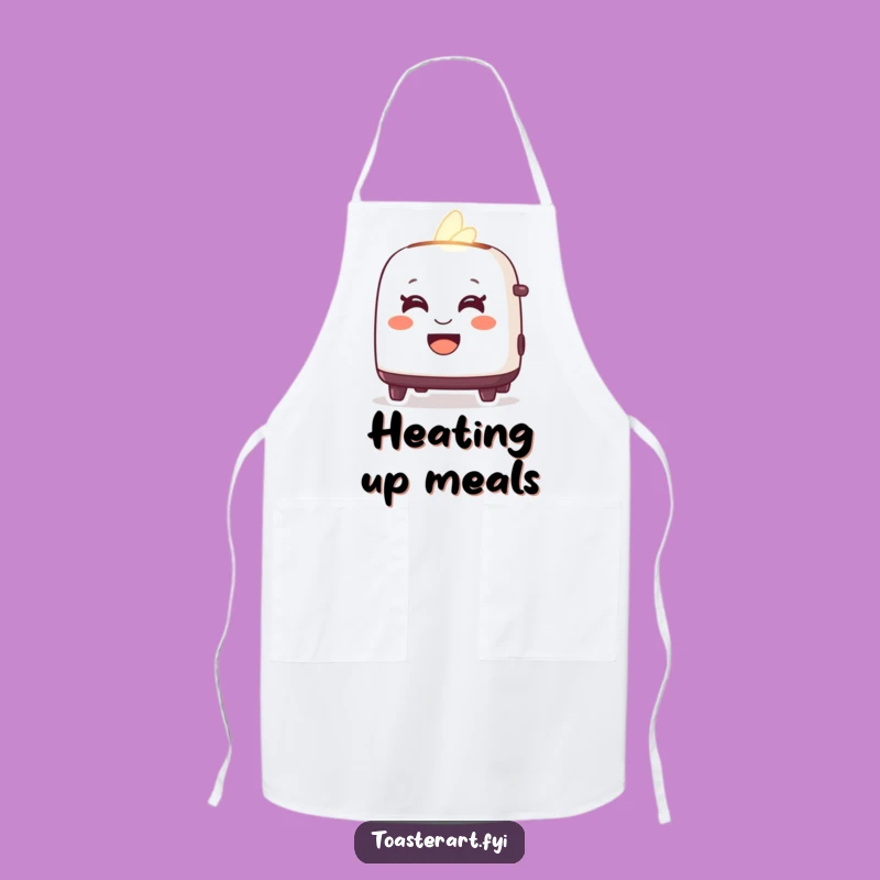 Funny Toaster Glow Apron: Friendly Character Kitchen Wear for Warm Cooks