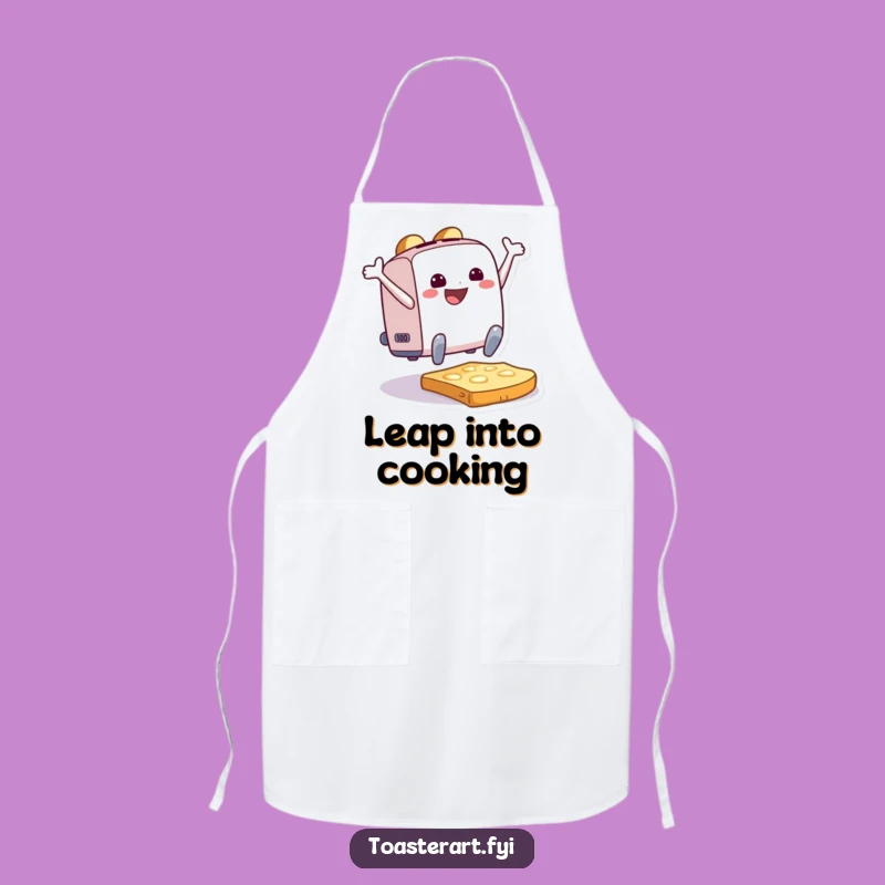 Funny Toaster Joy Apron: Leaping Kitchen Fun, Ideal Humorous Cook Gift