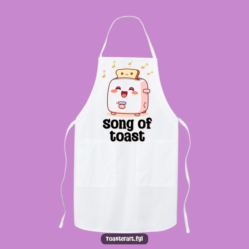 Funny Toaster Song Apron - Kitchen Rhythmic Toast Pop Wear, Chef's Hilarious Gift