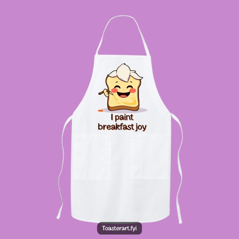 Funny Art Brush Toast Apron: Kitchen Art Fun, Perfect Chef Gift!