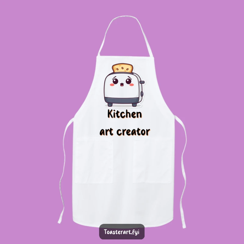 Funny Surprised Toaster Apron - Cook Up Artistic Creations in the Kitchen