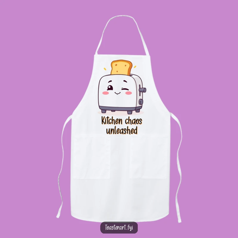Funny Winking Toaster Apron: Kitchen Mischief & Hilarious Style for Chefs