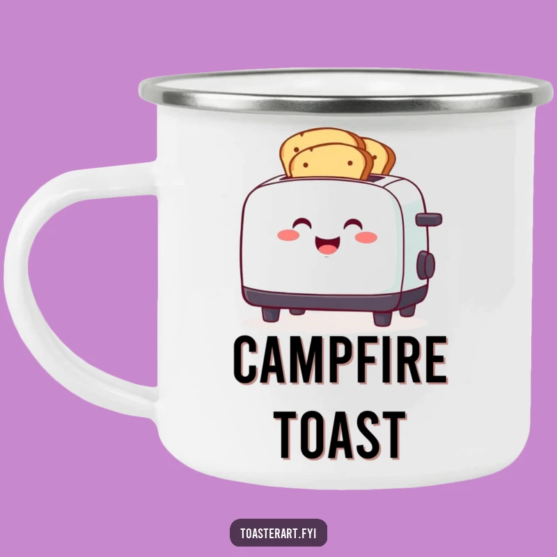 Funny Toaster Toasting Bread Camping Mug: Breakfast Fuel for Adventure