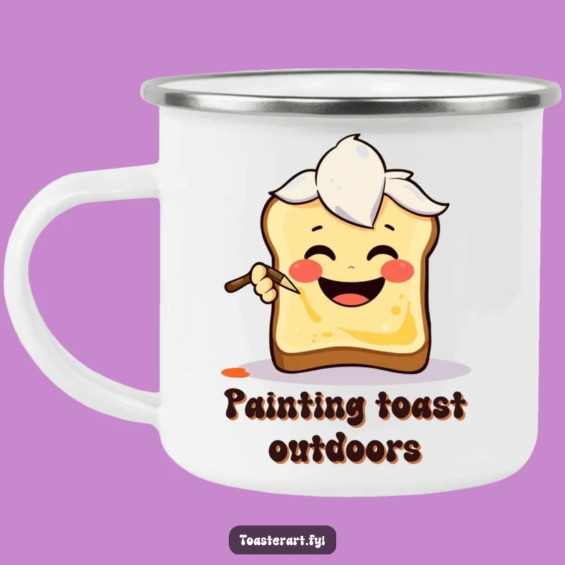 Funny Art Brush Camping Mug: Adventure Art, Hilarious Outdoor Gift!