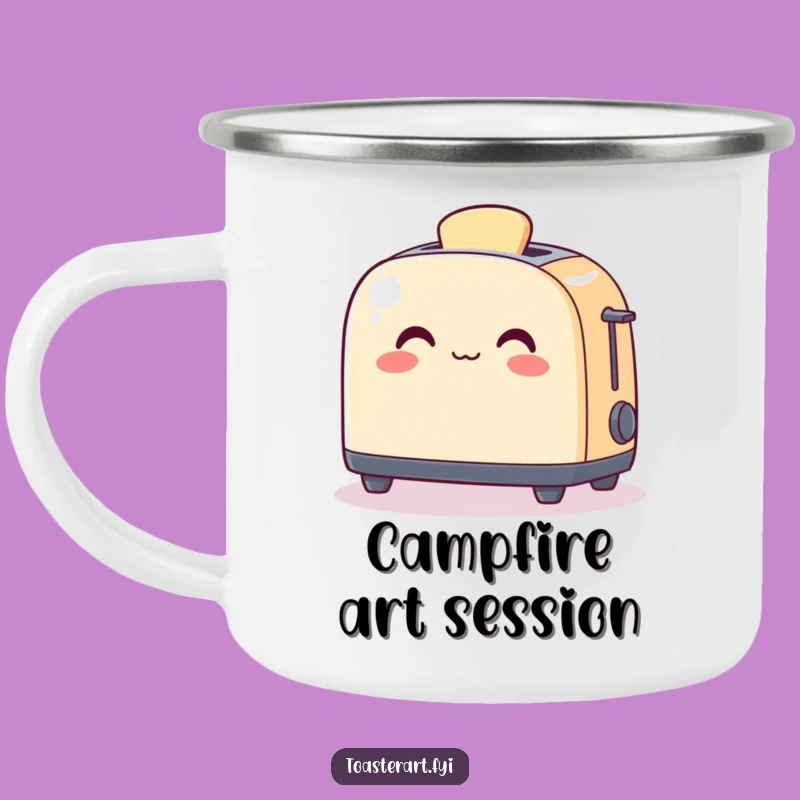 Funny Art Toaster Camping Mug: Creative Adventures with Warmth