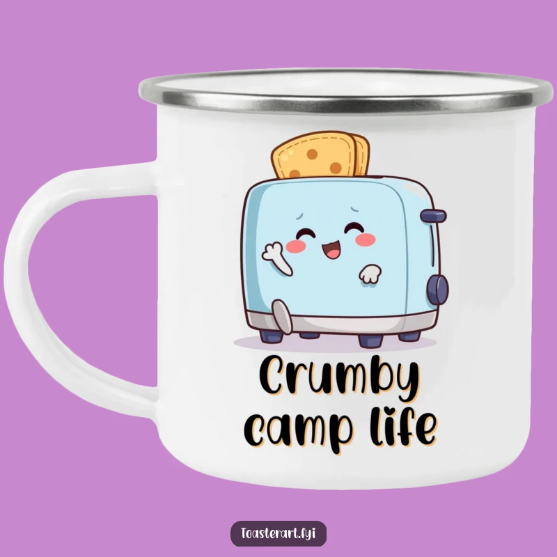 Funny Crumb Escape Camping Mug: Breakfast Chase Outdoors