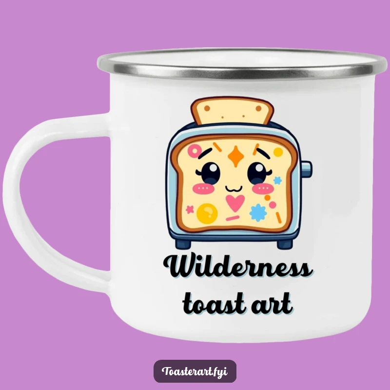 Funny Toaster Toast Art Camping Mug: Adventure Fuel, Hilarious Outdoor Gift!