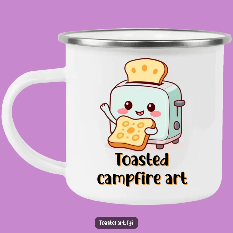 Funny Toaster Artist Camping Mug: Outdoor Toast Art Funny Gift