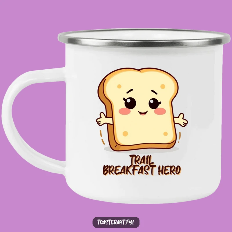 Funny Bread Slice Camping Mug: Breakfast Adventure Fuel, Perfect Funny Gift