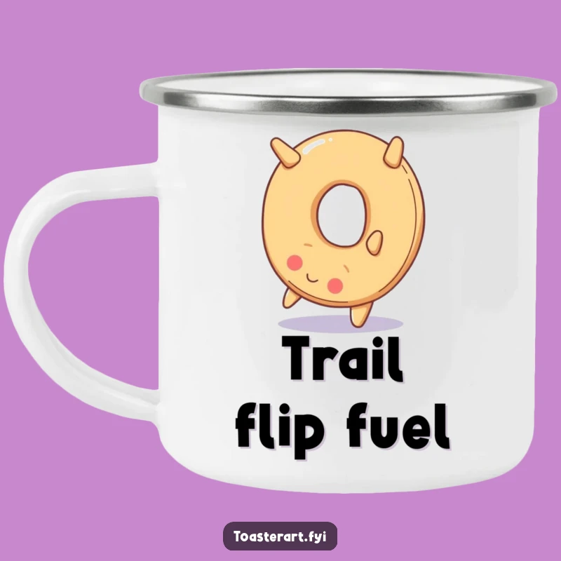 Funny Bagel Somersault Camping Mug: Fuel Your Adventures with Humor