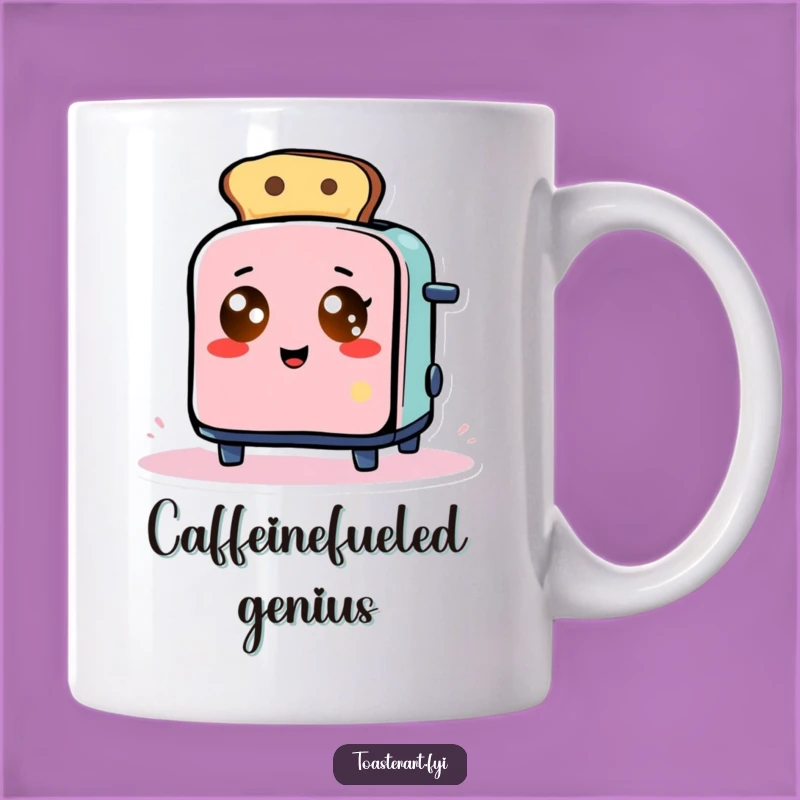 Funny Abstract Toaster Mug: Glowing Eyes Toast Art Gift