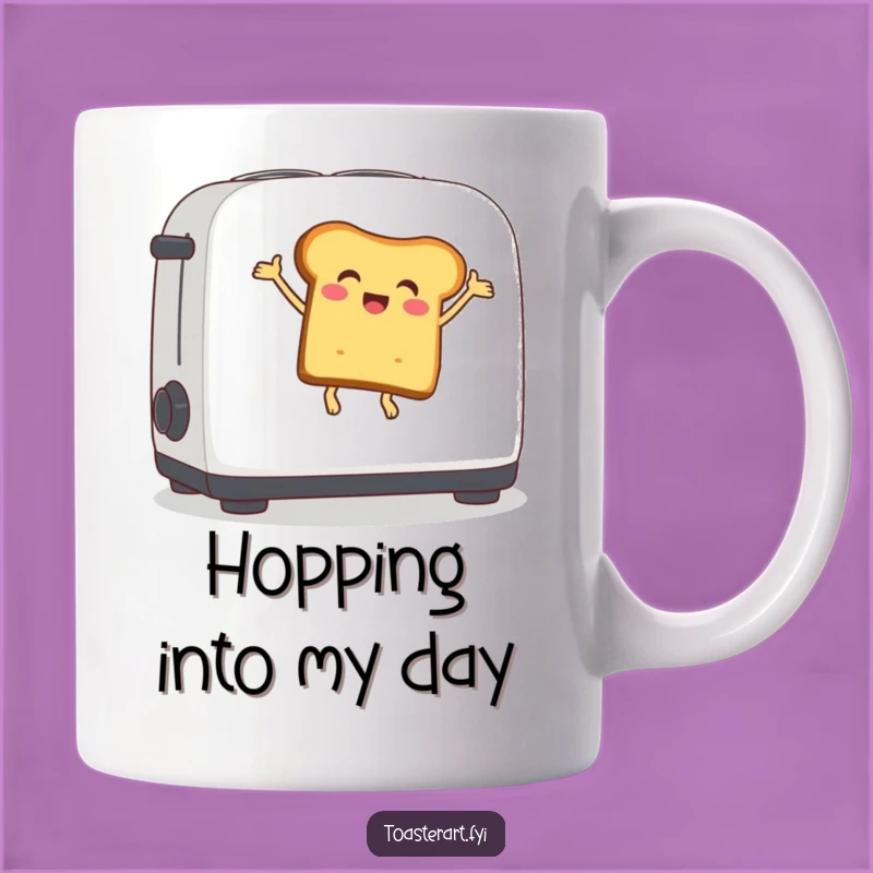 Funny Bouncing Bread Mug: Hilarious Toast Lever Action Gift for Morning Fun