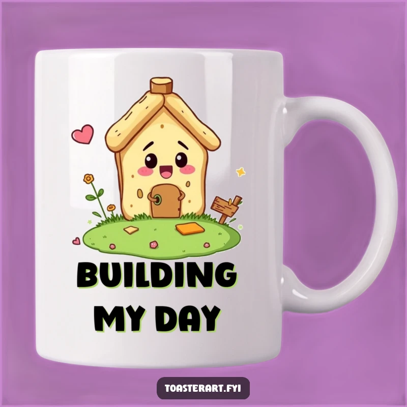 Funny Bread Crumb Builder Mug - Hilarious Tiny House Efforts!