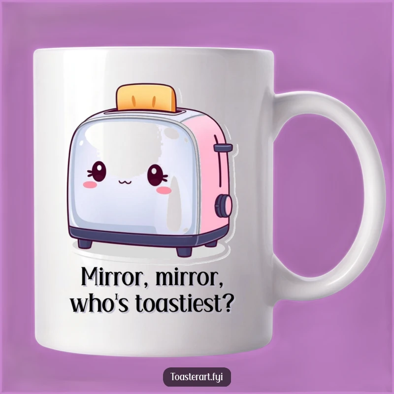 Funny Shiny Toaster Reflection Mug: A Humorous Gift for Toast Lovers