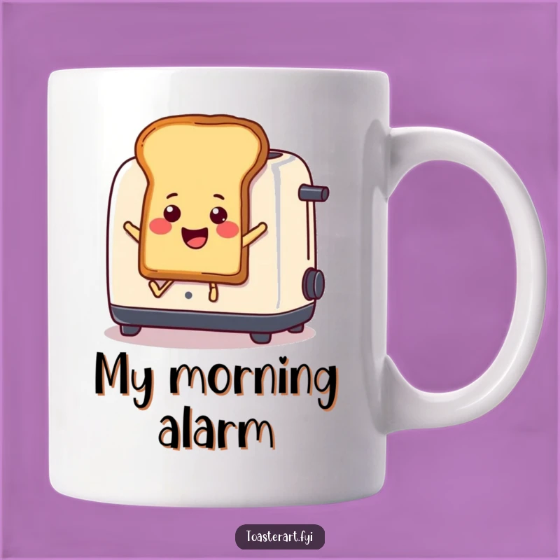 Funny Toast Leap Mug: Hilarious Cartoon Toast Popping Out Gift Idea