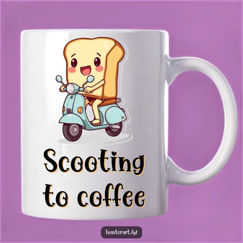 Funny Toast Scooter Rider Mug - The Ultimate Wheely Funny Gift!