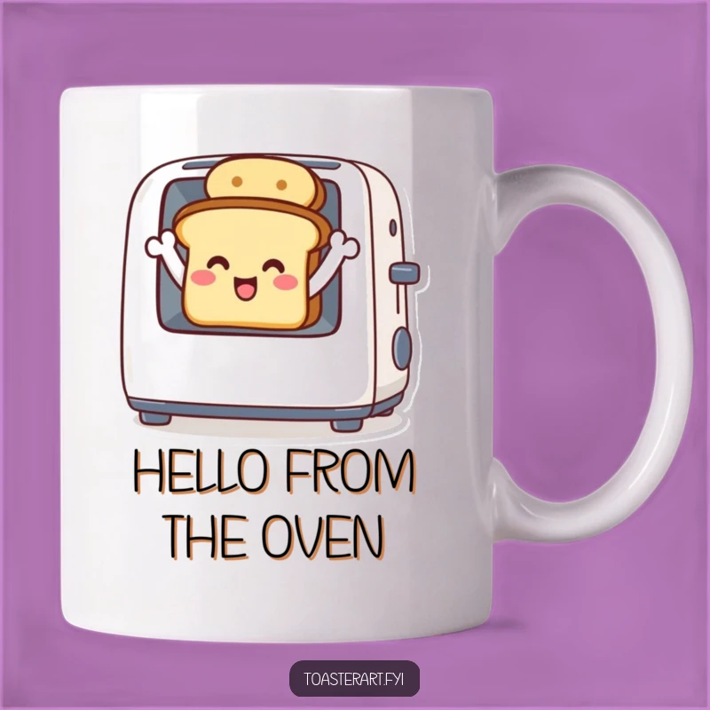 Funny Toast Wave Mug - Delighted Character Gift for Toast Lovers