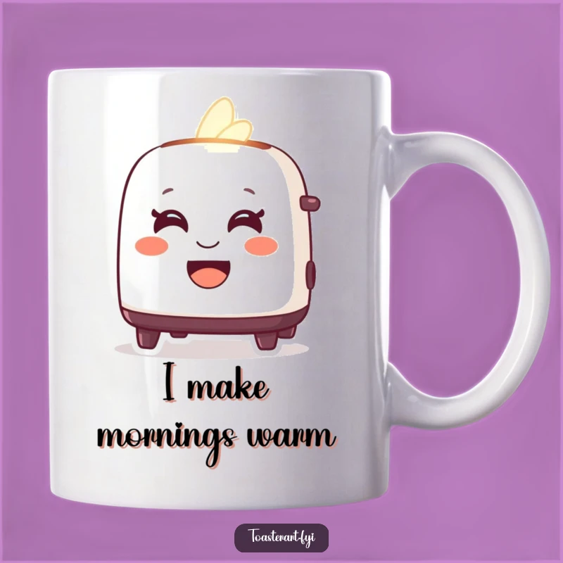 Funny Toaster Glow Mug: Friendly Character Gift for Warm Mornings