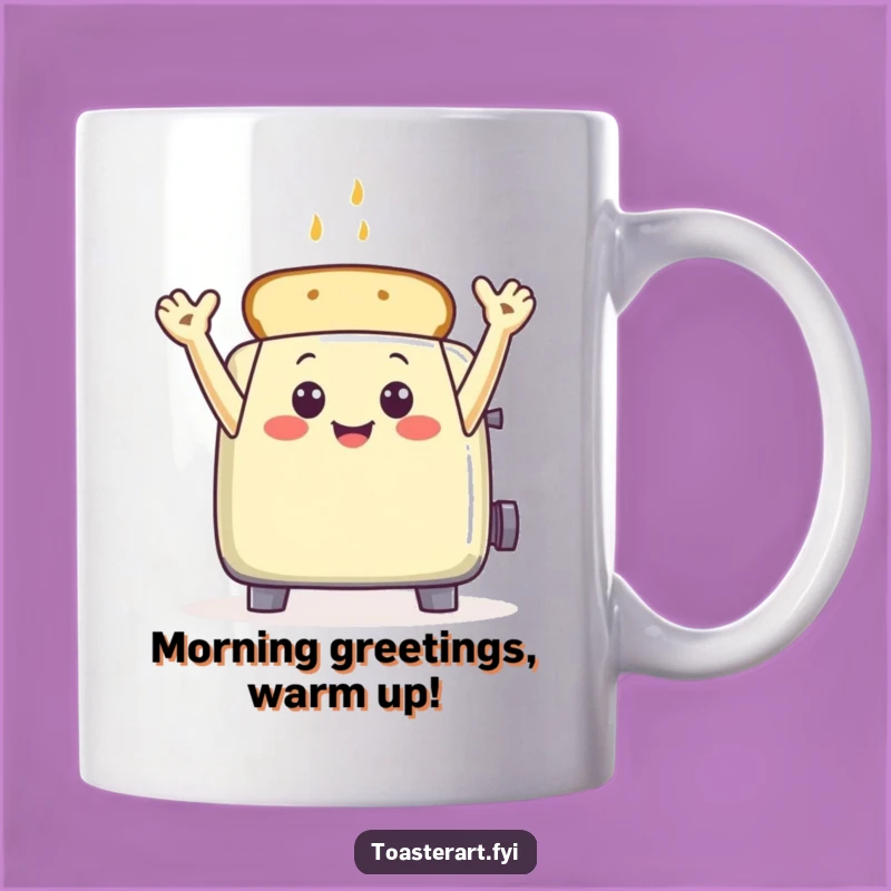 Funny Toaster Wave Mug: Cheerful & Hilarious Breakfast Buddy for Coffee Lovers