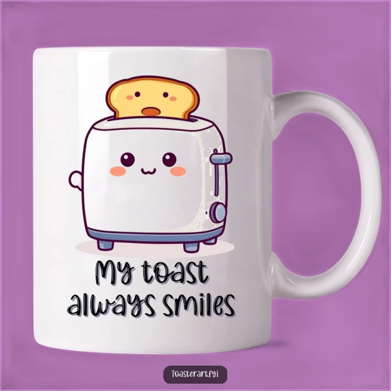Funny Toaster Smiley Toast Mug - Playful Character Gift for Breakfast Lovers