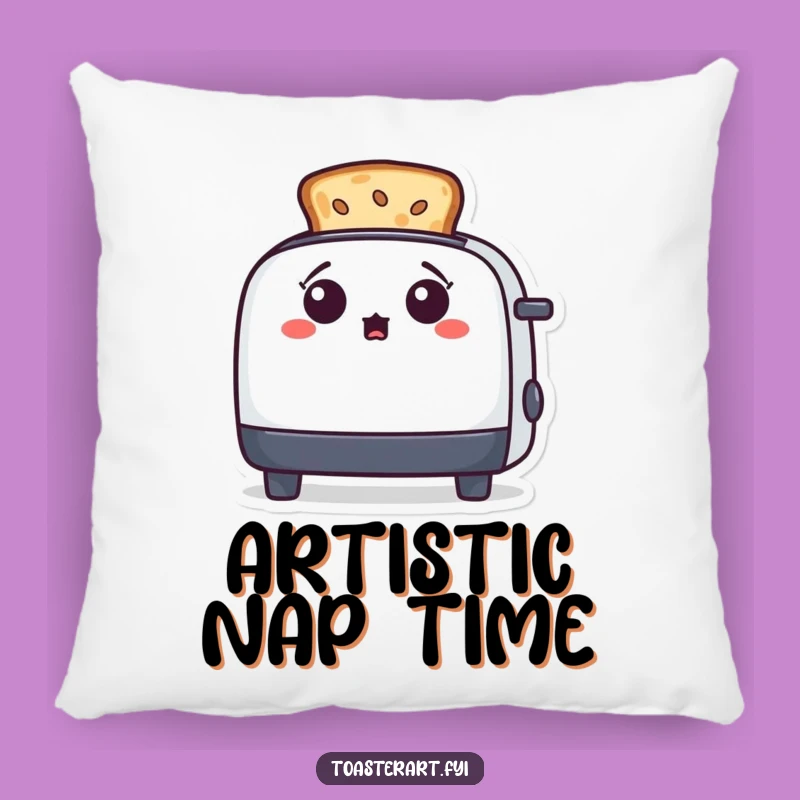 Funny Surprised Toaster Pillow - Cozy Comfort with Artistic Breakfast Art