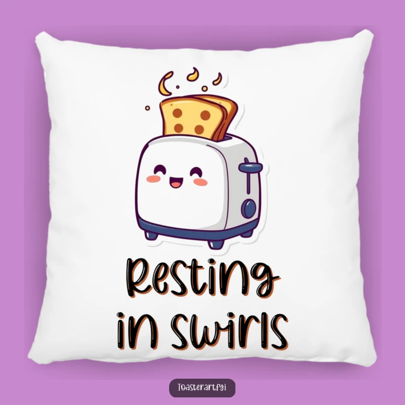 Cozy Funny Artistic Swirl Toaster Pillow - Creative Comfort Gift