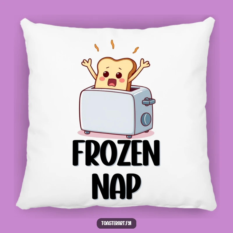 Funny Frozen Toast Pillow - Cozy Scared Bread Cushion, Comfy & Comical Gift