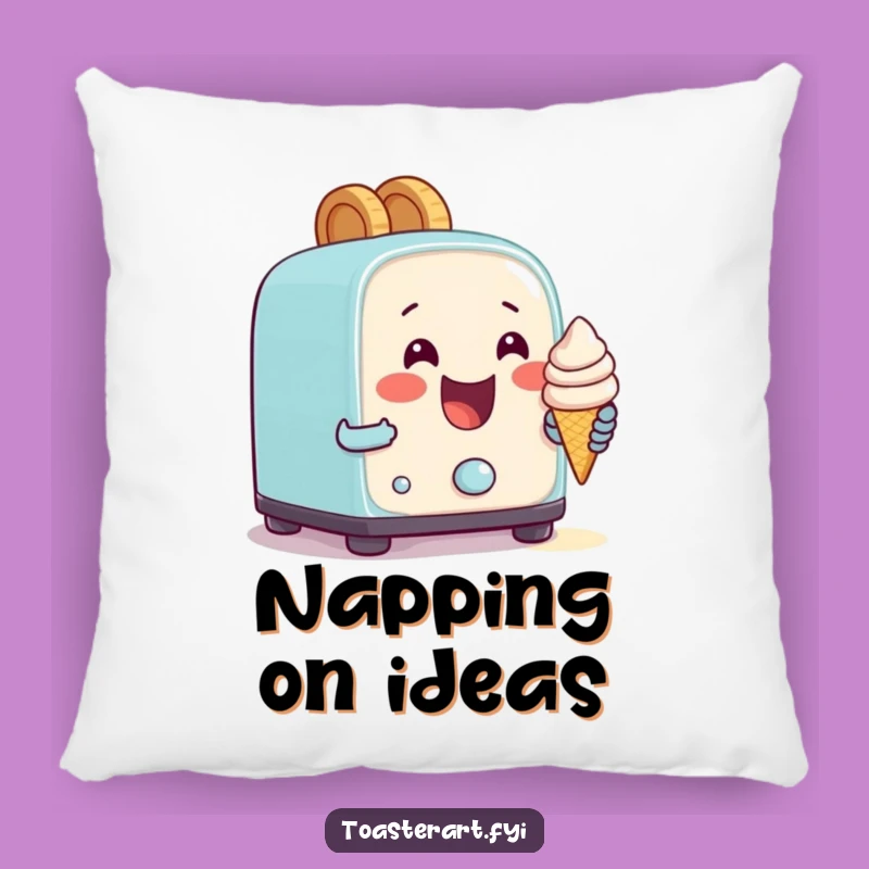 Funny Ice Cream Toaster Pillow: Cozy & Comedic Accent for Dessert Lovers
