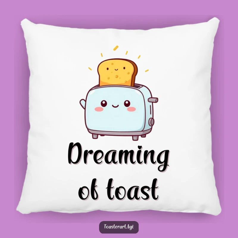 Funny Kawaii Toaster Launching Toast Pillow: Cozy & Joyful Decor Gift