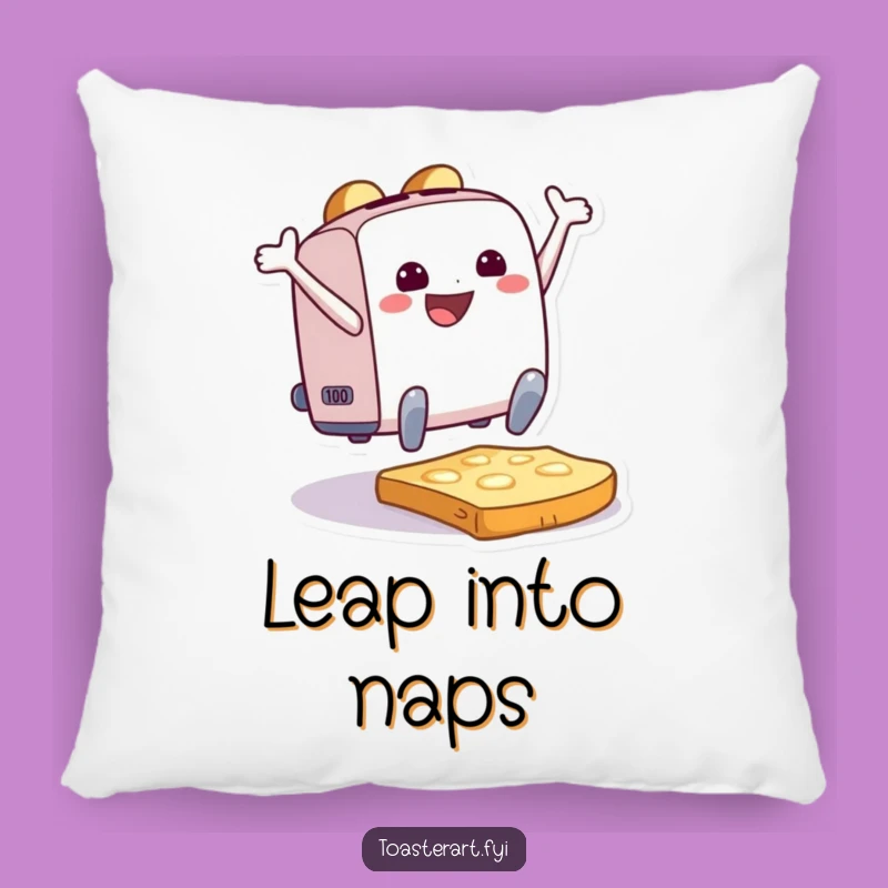 Funny Toaster Joy Pillow: Cozy Leaping Accent, Perfect Humorous Gift