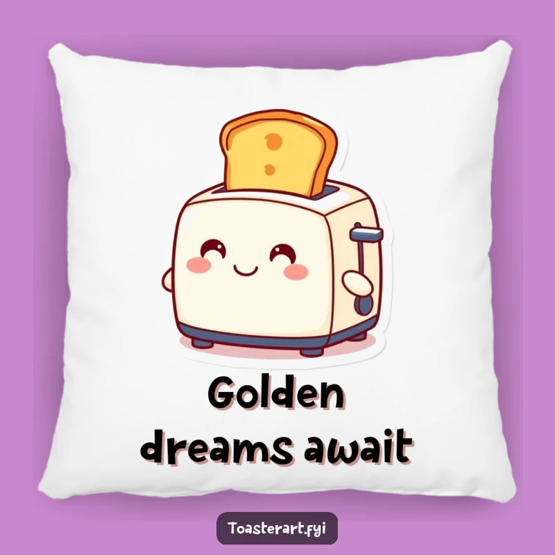 Funny Toaster Slice Pillow: Add Comfy Cheer with Golden Breakfast