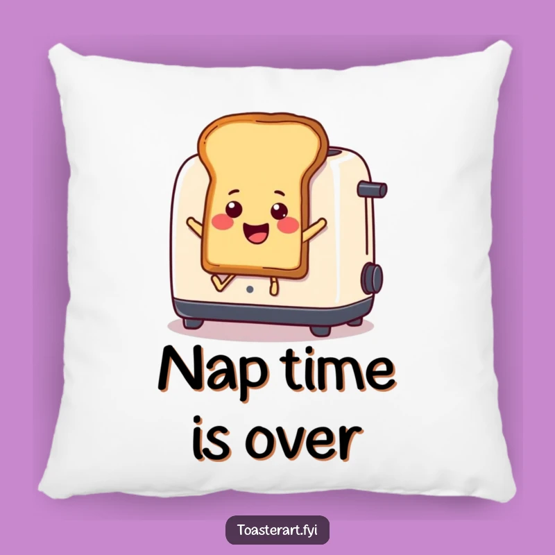 Funny Toast Leap Pillow: Comfy Cartoon Toast Popping Out Cushion