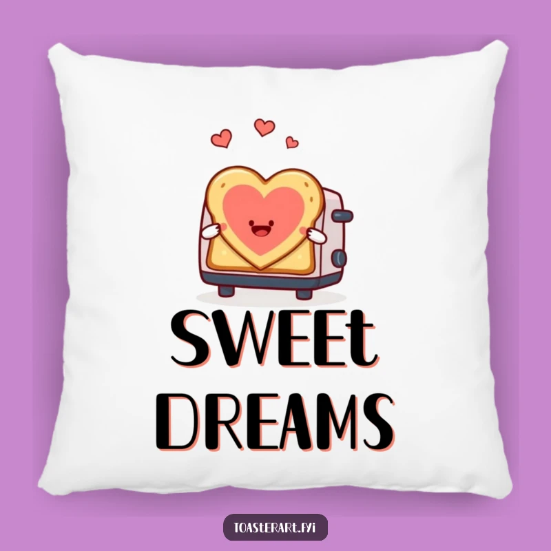 Funny Heart Toast Pillow - Cozy Toaster Love Cushion, Comfy & Romantic Funny Gift