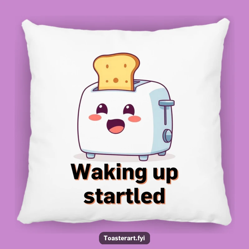 Comfy Funny Surprised Toaster Toast Pillow: Huggable Humor