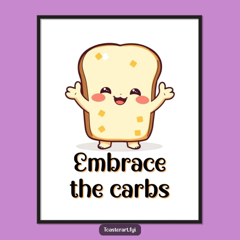 Funny Toast Hug Digital Print: Embrace Art, Instant Funny Gift