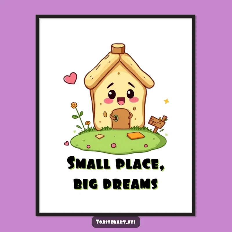 Funny Bread Crumb Builder Digital Art - Instant Tiny House Decor!