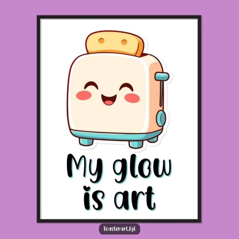 Funny Toaster Digital Art: Radiant Pride for Your Walls, Instant Humorous Gift Download