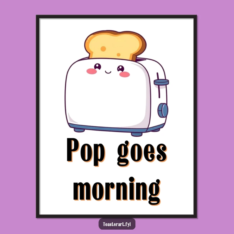 Funny Toast Pop Digital Art: Giggling Character for Instant Cheer