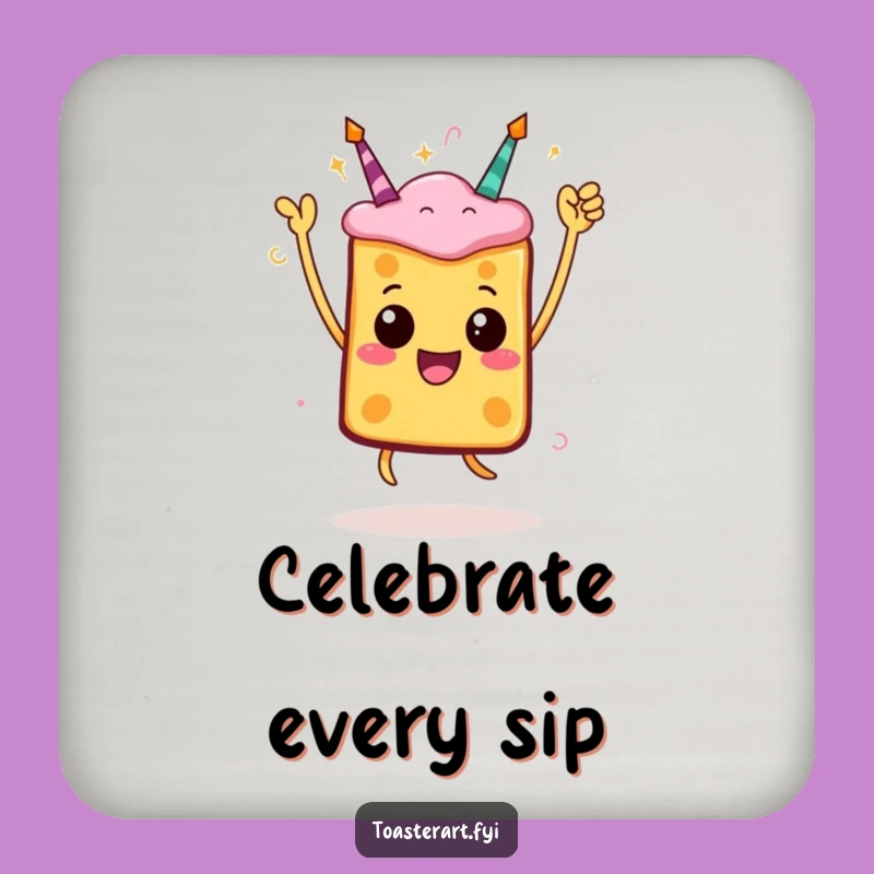 Funny Toast Coaster: Protect Surfaces with Celebration, Perfect Funny Gift