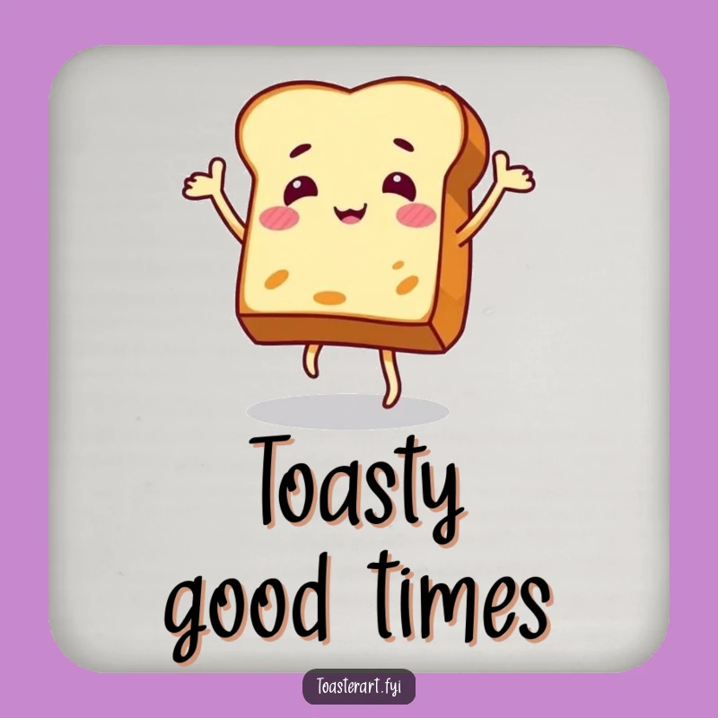 Funny Dancing Toast Drink Coaster - Protect Surfaces with Rhythm