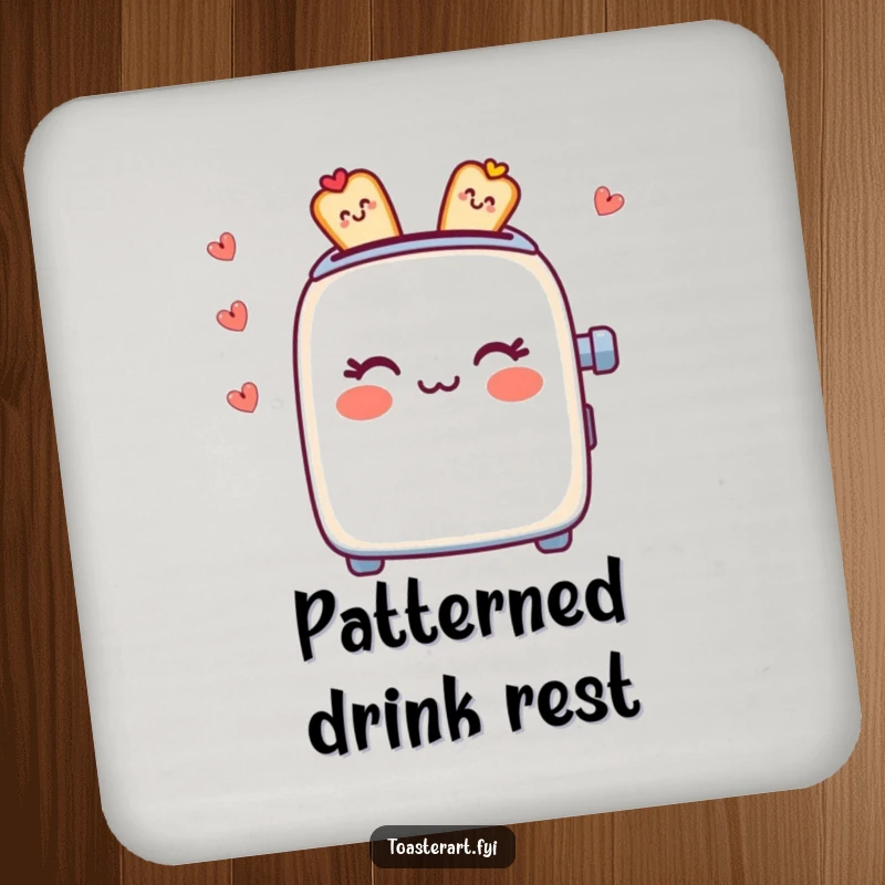 Funny Drink Coasters: A toaster character creates intricate edible patterns, adding artistic flair to tabletops.