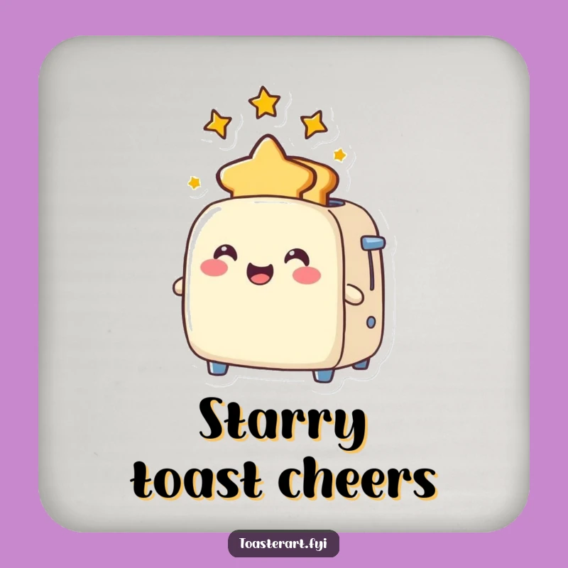 Funny Star Toast Toaster Coaster: Joyful Protection, Humorous Decor Gift