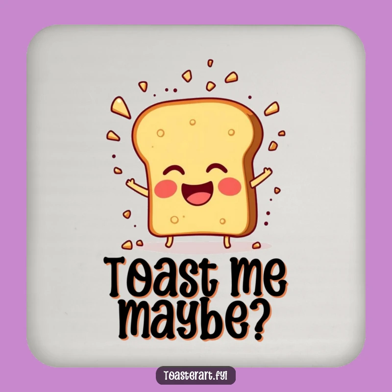 Funny Toast Crumbs Coaster - Protect Surfaces with Humorous Style Gift