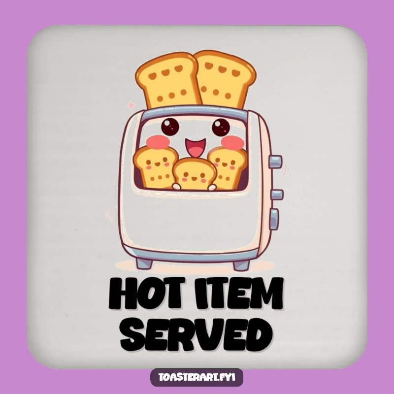 Funny Toaster Drink Coaster - Protect Surfaces with Breakfast Charm